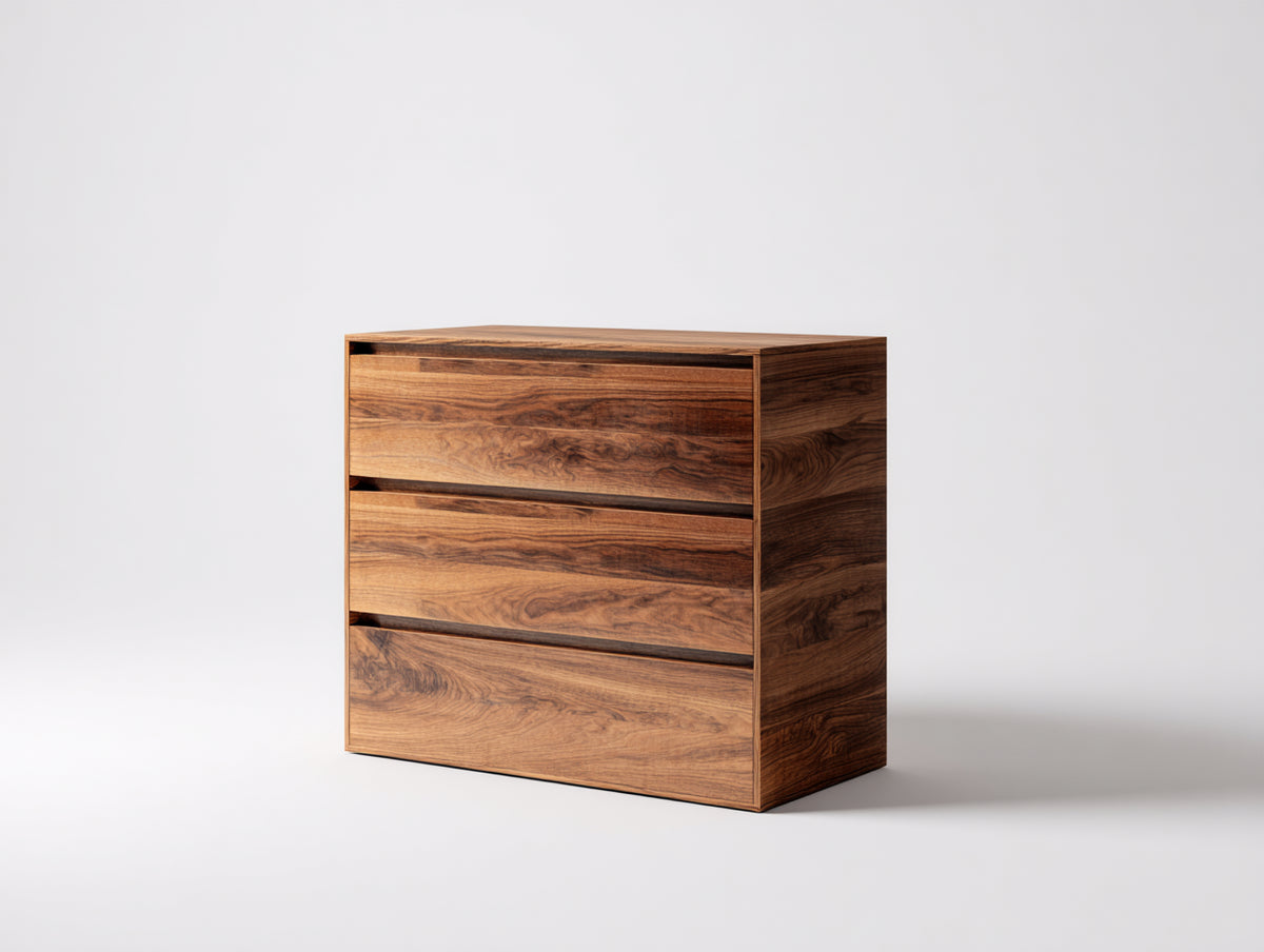 Comodino - Legno - 78x42x72 cm - Marrone noce - Minimalista