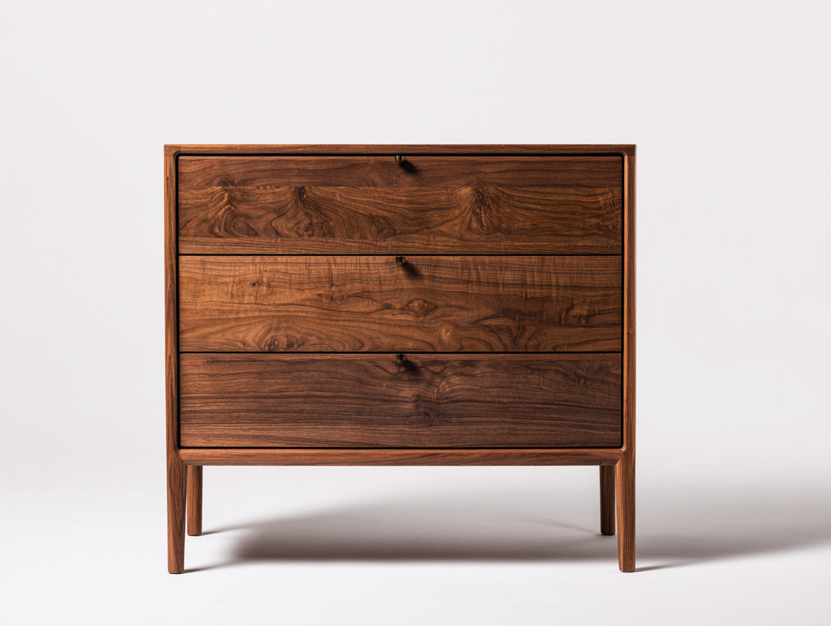 Comodino - Legno - 78x40x76 cm - Marrone noce - Moderno