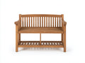 Panche da giardino-Legno massello-120x58x90 cm-Marrone naturale-Classico con ripiano inferiore