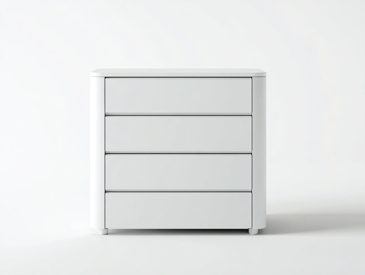 Comodino - Legno - 76x43x83 cm - Bianco - Moderno