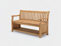 Panche da giardino-Legno massello-130x60x90 cm-Marrone miele-Classico con ripiano inferiore
