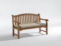 Panche da giardino - Legno-Tessuto - 154x64x92 cm - Marrone naturale-Beige - Stile rustico