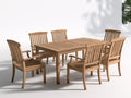 Set da pranzo da esterno - Legno - 175 x 90 x 75 cm - Naturale - Tradizionale