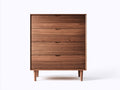 Comodino - Legno - 72x41x101 cm - Marrone noce - Japandi