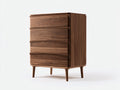 Comodino - Legno - 66x42x96 cm - Marrone noce scuro - Moderno di metà secolo